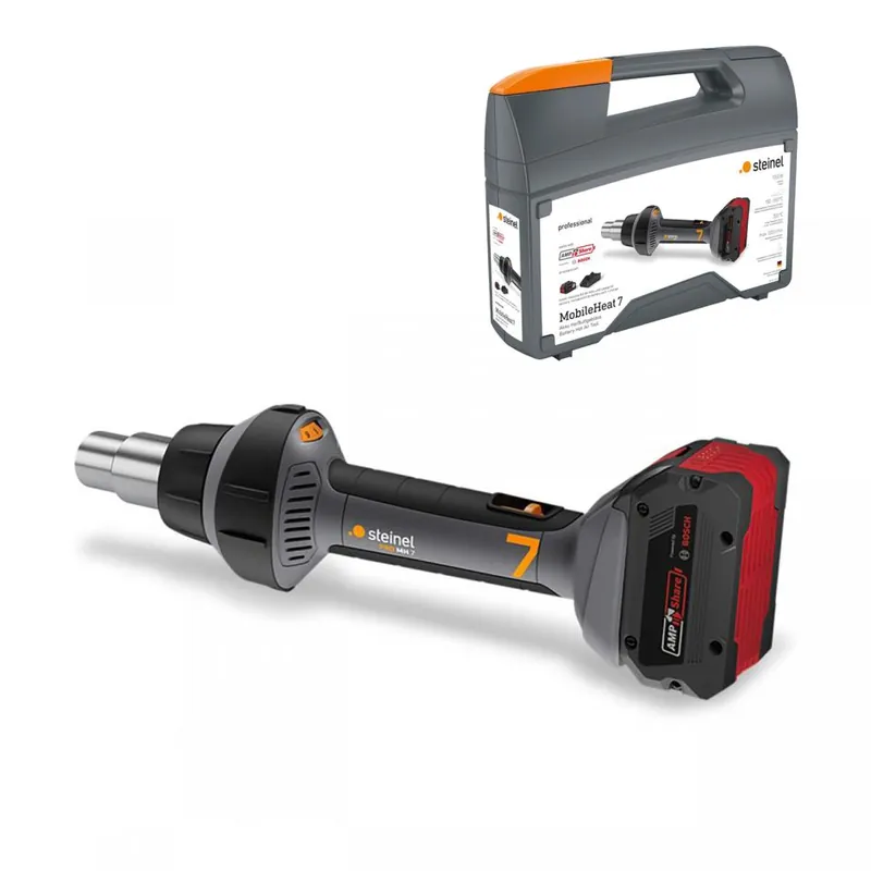 Steinel 085933 MobileHeat 7 Pistolet à air chaud sans fil 1x 18V 8Ah batterie et chargeur en mallette