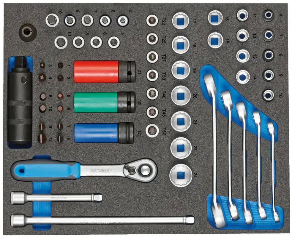 Gedore 2957493 TS CT2-D30 Jeu d‘outils dans le module 2/4 CT 59 pièces