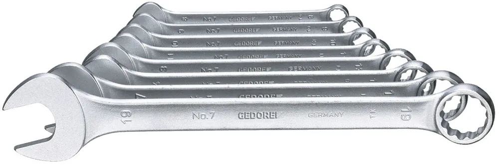 Gedore 3100227 SB 7-08 Jeu de clés à anneaux 10-24 MM 8 pièces