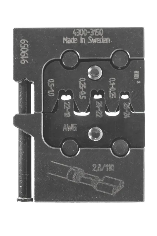 Gedore 1830635 8140-09 Mâchoires de sertissage pour contacts plats 2,8