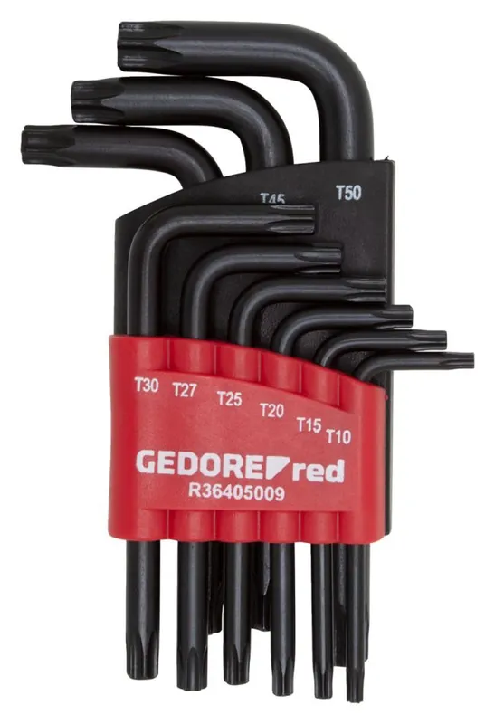 Gedore RED 3301354 R36405009 Jeu de clés d‘angle TX T10-50 9 pièces