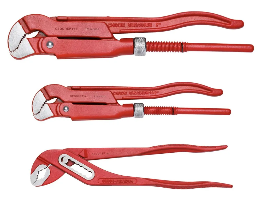 Gedore RED 3300040 R27000003 Jeu de pinces 3 pièces, 2x pinces à tuyaux 1x pinces à pompe à eau
