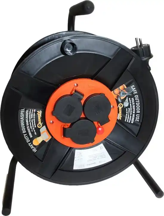 QwattPro 1111130 BM300 RA Enrouleur de câble 40m 3G2,5 H07RN-F noir
