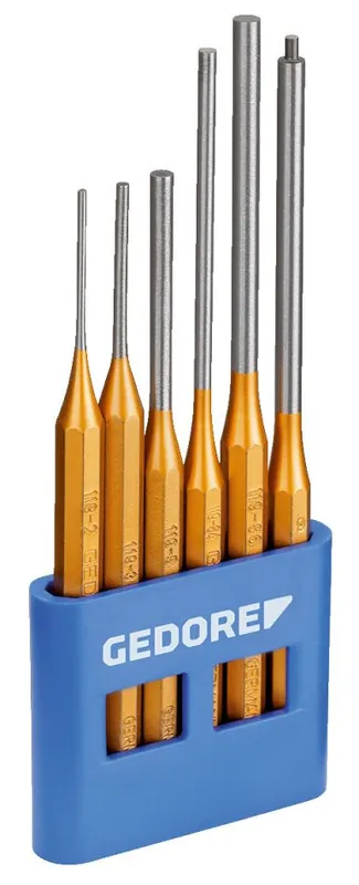 Gedore 8839990 116 L Jeu de poinçons longs 6 pièces, dans un support en PVC