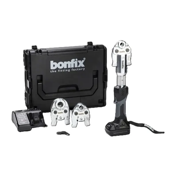 Bonfix 701075 Presseur Accu 19 kN M jeu de profils 12-15-22 mm 18 Volt 2.0 Ah