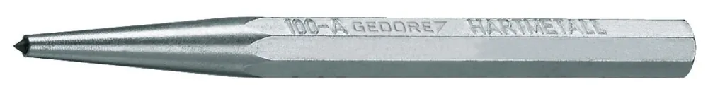 Gedore 8721720 100 A-10 Poinçon de centrage avec pointe en carbure 120x10x4 mm