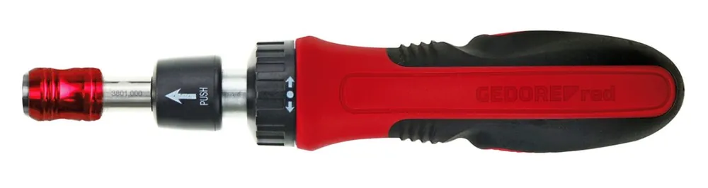 Gedore RED 3301341 R38910000 Tournevis à cliquet pour embouts 1/4" Bit-Fix lame télescopique