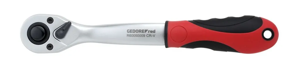 Gedore RED 3300411 R60050009 Cliquet réversible 2C 1/2" coudé 255 mm, angle de retour 10°.