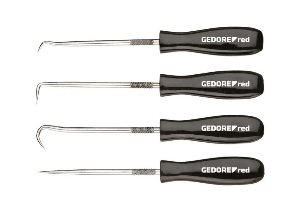 Gedore RED 3301548 R19101001 Jeu de crochets pour raccord à joint torique L 135 mm, 4 pièces